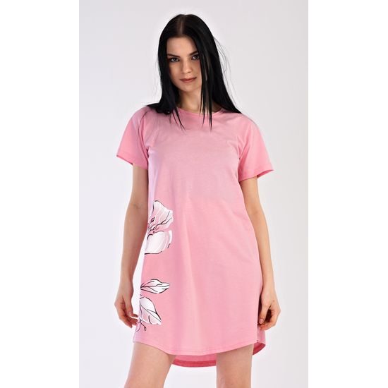 Dámská noční košile s krátkým rukávem Nicolette - světle lososová