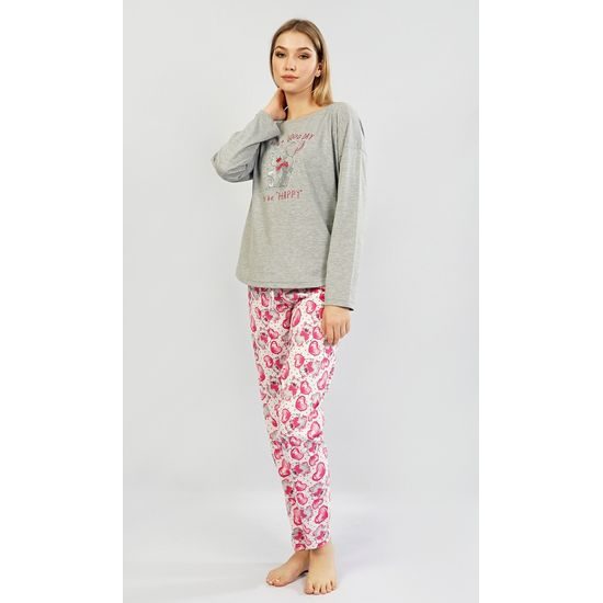 Dámské pyžamo dlouhé Good day - červená