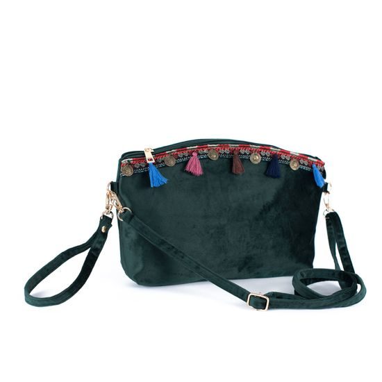 Boho taštička zelená