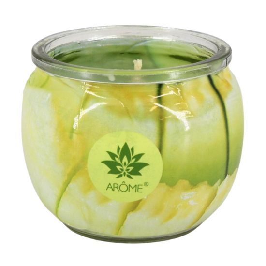 ARÔME Svíčka 90 g, ve skle a flower boxu, Melon