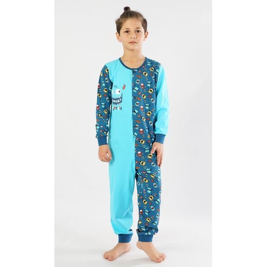 Dětský overal Monster - tyrkysová