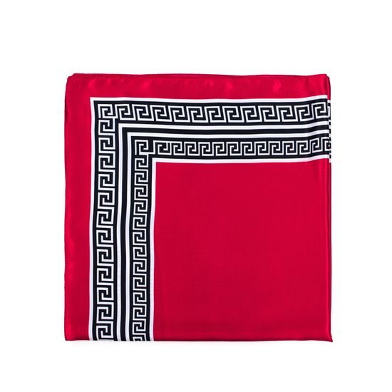 Šátek s antickým lemem červený