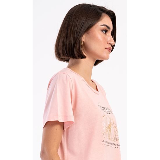 Dámské domácí šaty s krátkým rukávem Michaela - světle lososová