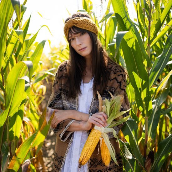 Čelenka s uzlem světlerůžová