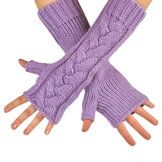 Bezprsté rukavice fialové