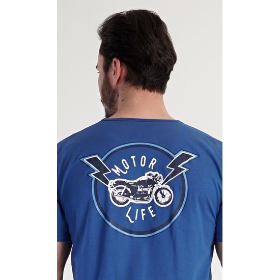 Pánské pyžamo šortky Motocycle - modrá