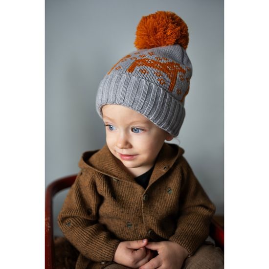 Čepice Little horses oranžová