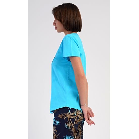 Dámské pyžamo kapri Tropicana - tyrkysová