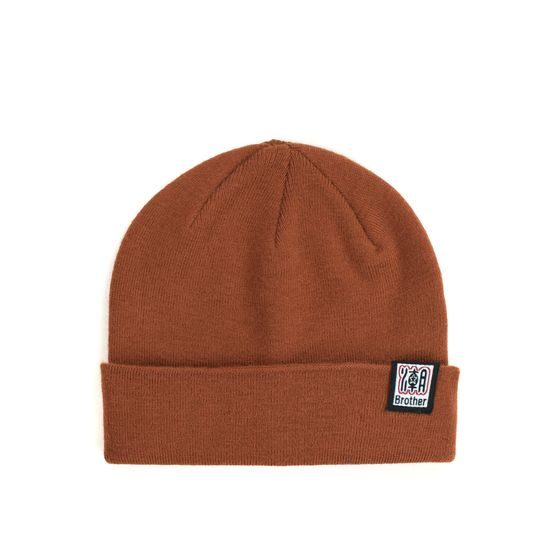 Čepice beanie dvojitá cihlová