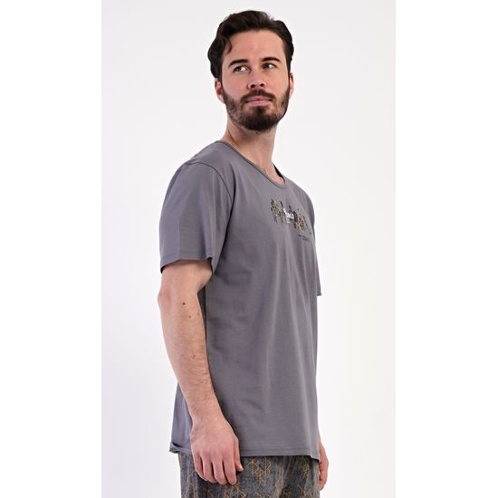 Pánské pyžamo šortky City - tmavě šedá