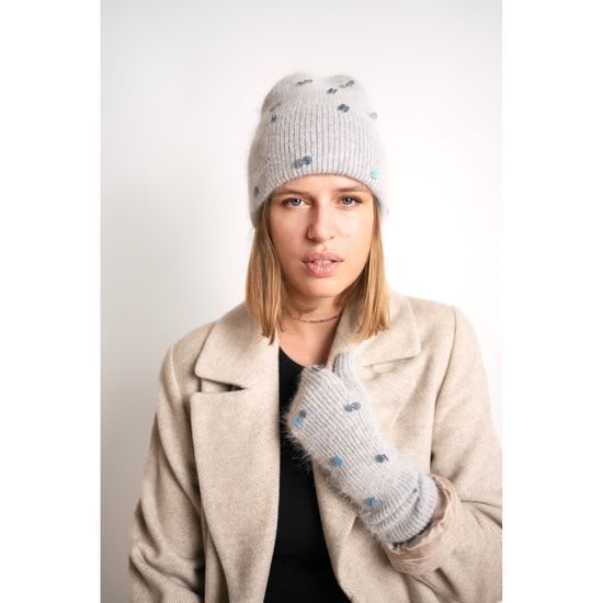 Čepice, rukavice - světlešedá