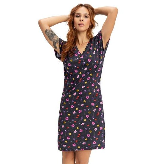 Dámská noční košilka Botanicals tmavě modrá