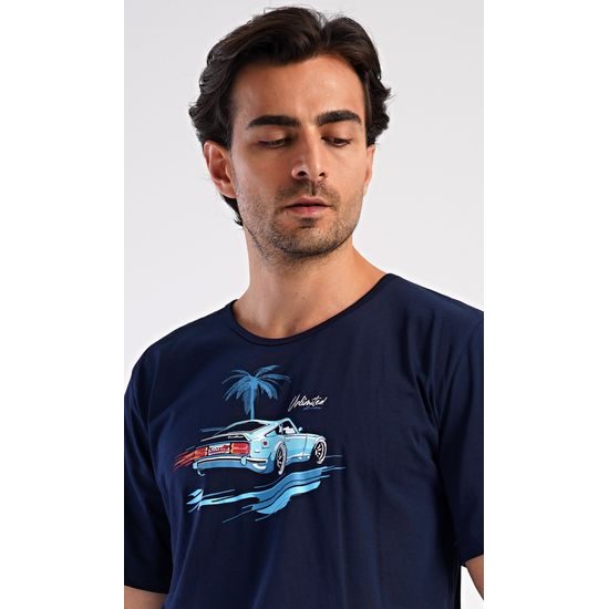 Pánské pyžamo šortky Jonáš - tmavě modrá