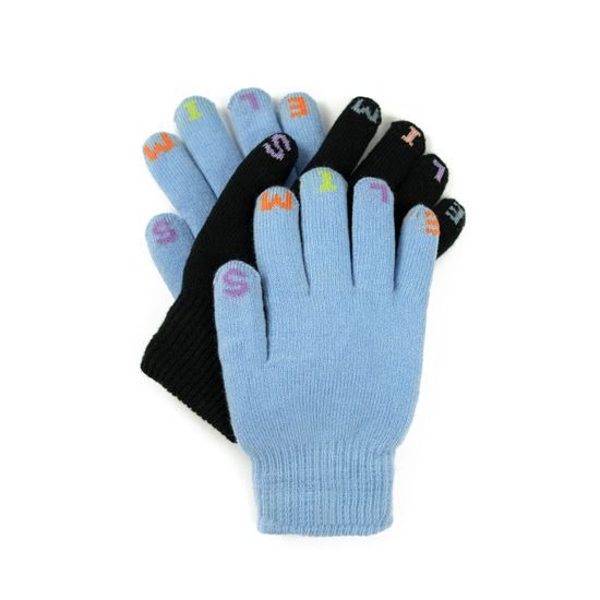 Dětské rukavice na zimu světle modré