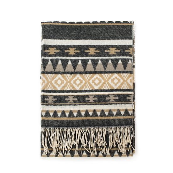 Šála Geometrický pořádek růžový