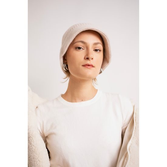 Vlněný klobouk - ecru