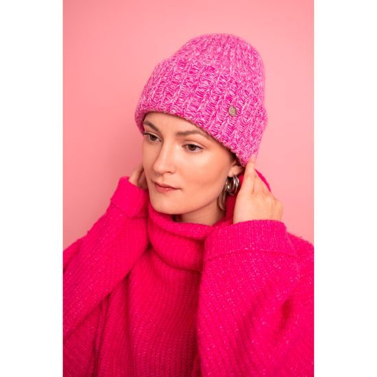 Melanžová čepice - růžová