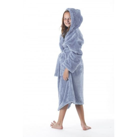 Dětský župan LILLY A JACK extra s kapucí denim