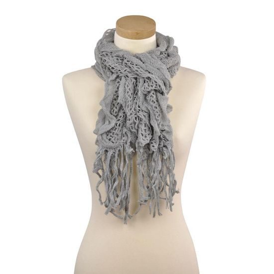 Šál - svetlošedý