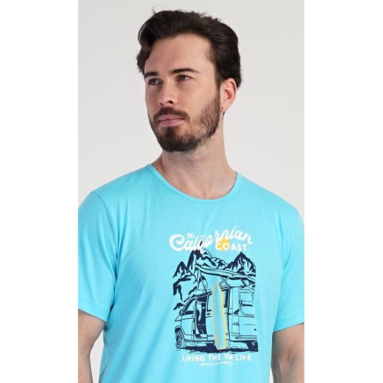 Pánské pyžamo šortky California - azurová