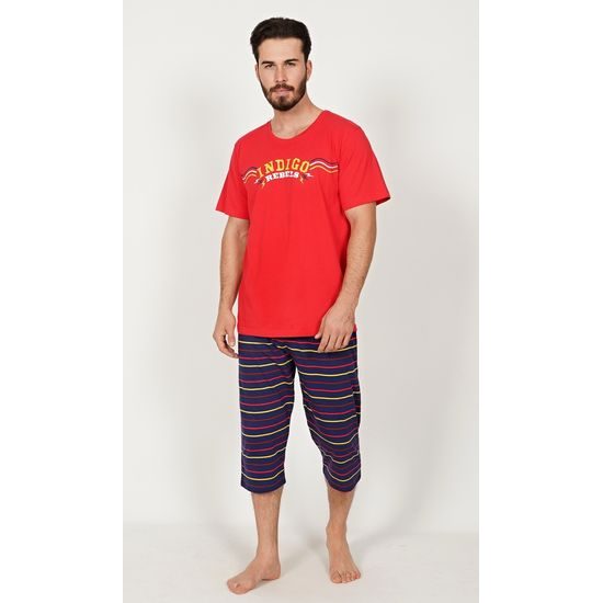 Pánské pyžamo kapri Indigo - žlutá