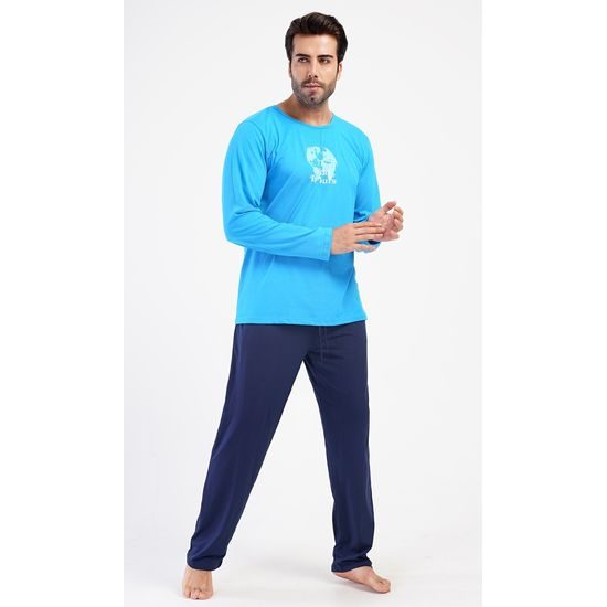 Pánské pyžamo dlouhé Matěj - světle šedá