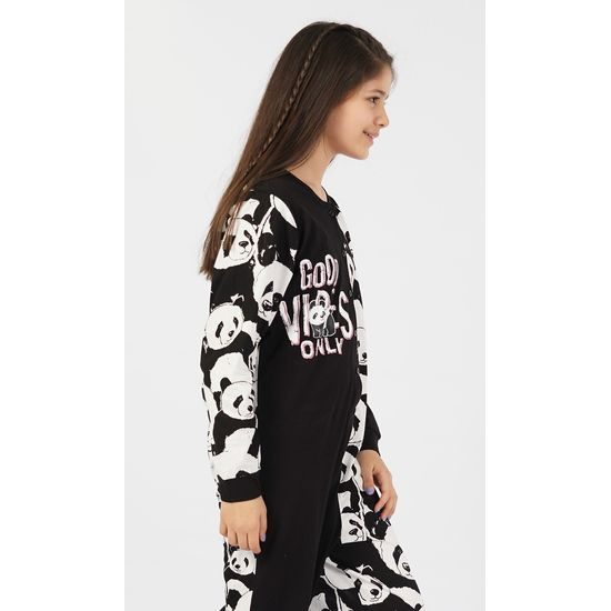 Dětský overal Good vibes only - černá