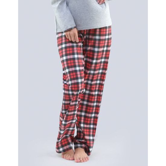 GINA dámské kalhoty dlouhé pyžamové dámské, šité, bokové, s potiskem 19779P  - třešňová černá | GINA | pyžamové kalhoty a šortky | Dámská pyžama, Dámské  | Perfektní Prádlo.cz | Pohodlné noční prádlo,