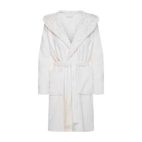 Hebký dámský župan Missy s ušima bílý