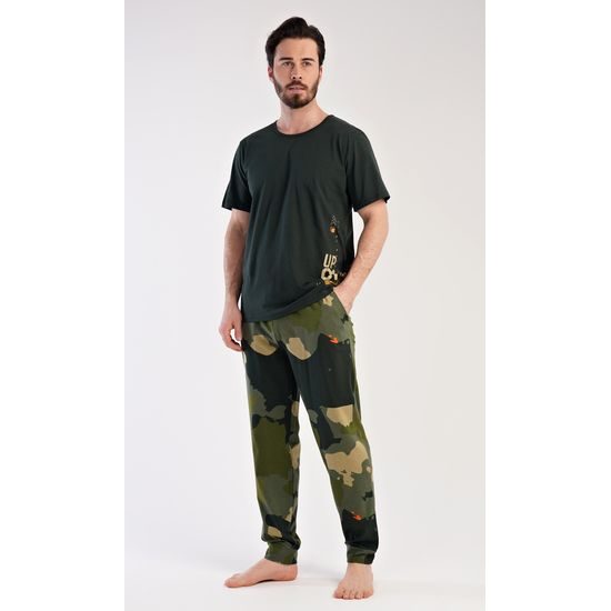 Pánské pyžamo dlouhé Army - černá