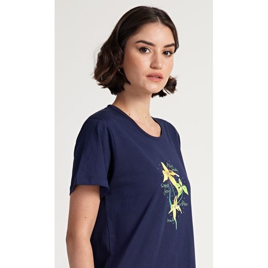 Dámská noční košile s krátkým rukávem Paula - zelená