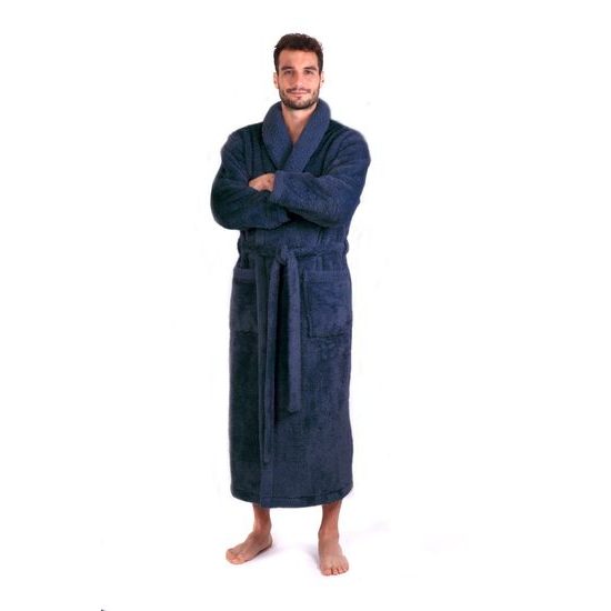 Unisex dlouhý hřejivý župan ALTA tmavě modrá