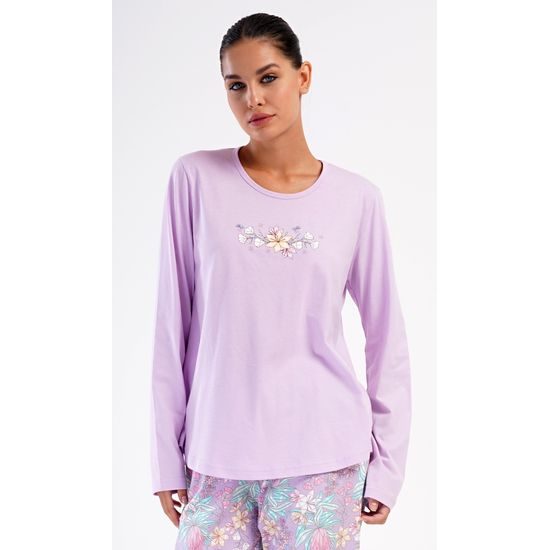 Dámské pyžamo dlouhé Marie - světle fialová