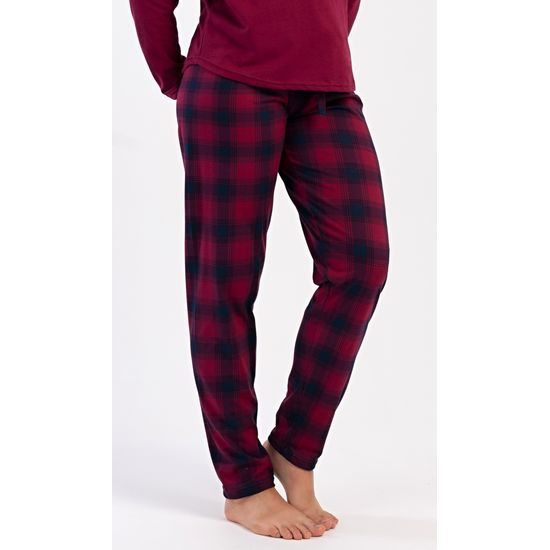 Dámské pyžamo dlouhé Emma - vínová