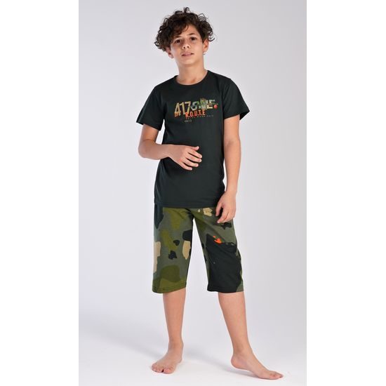Dětské pyžamo kapri Army - černá