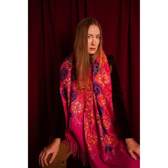 Šál - malinový
