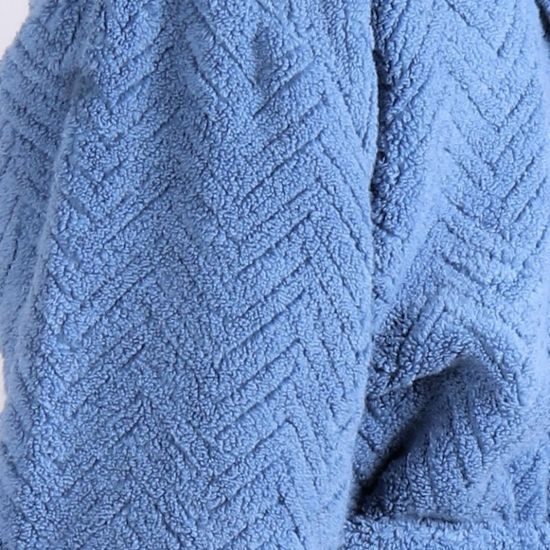 Dámský dlouhý župan se šálovým límcem ATHENA modrá