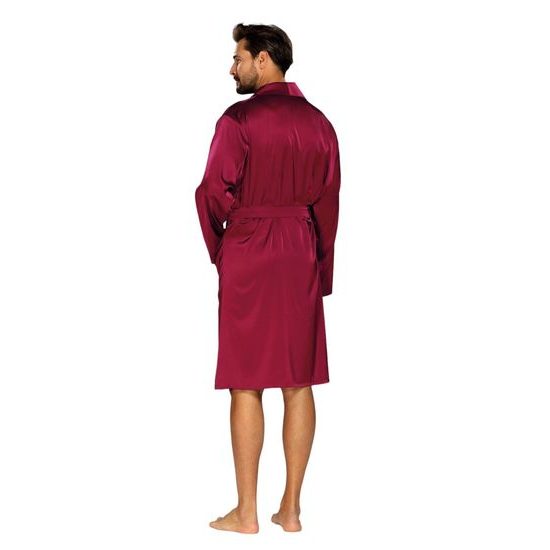 Pánský saténový župan Lukas bordó