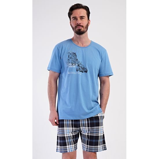 Pánské pyžamo šortky Felix - modrá