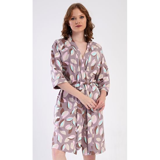 Dámský župan krátký Klára - bílá káva