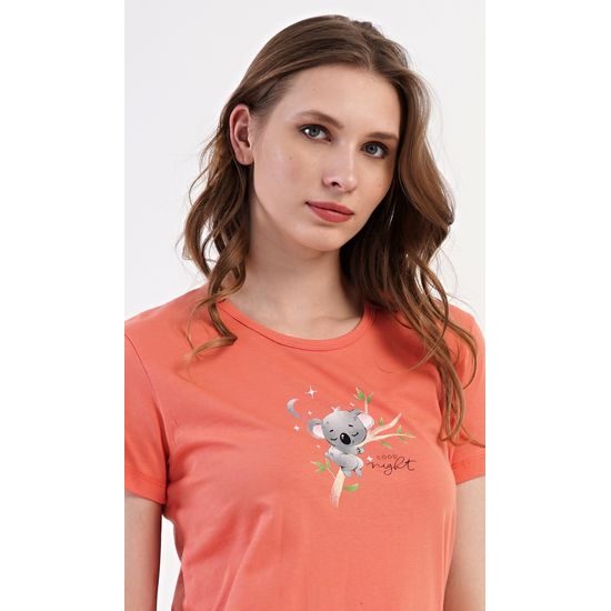 Dámské pyžamo kapri Koala - oranžová