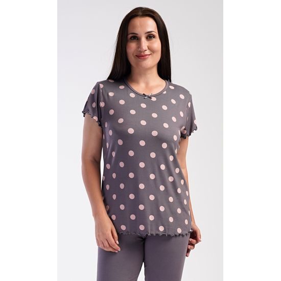 Dámské pyžamo kapri Puntík - hnědá