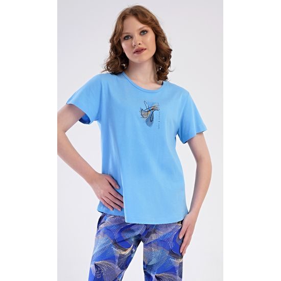 Dámské pyžamo kapri Eliza - modrá