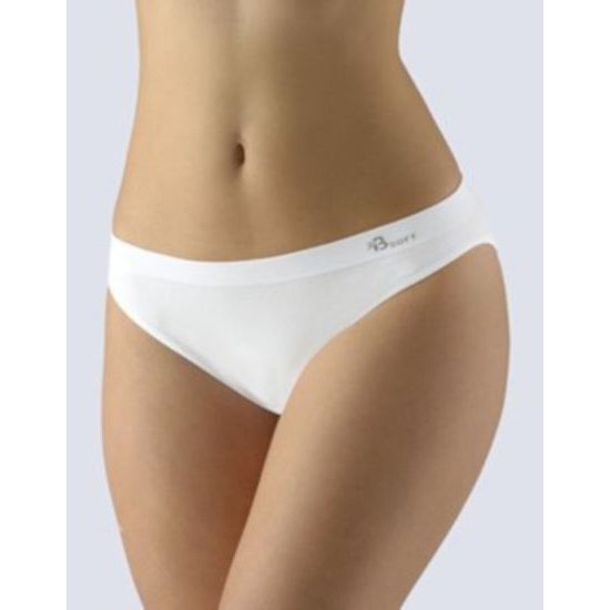 GINA dámské kalhotky klasické s úzkým bokem, bezešvé, Bamboo Soft 00046P - bílá
