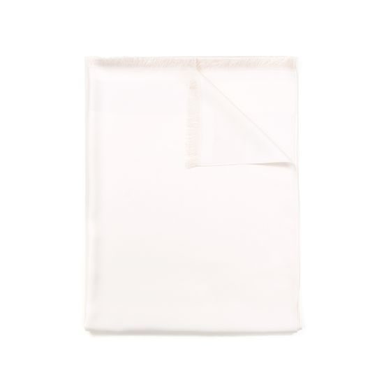 Dámský elegantní šedý šál s geometrickým lemem