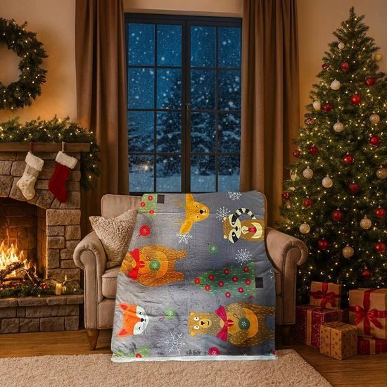 Deka 150 x 200 cm, s beránkem, mikroflanel, 460 GSM