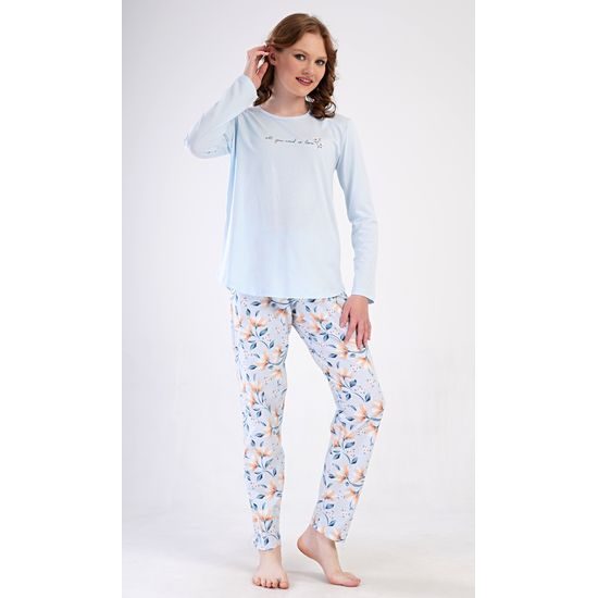 Dámské pyžamo dlouhé Karolína - meruňková