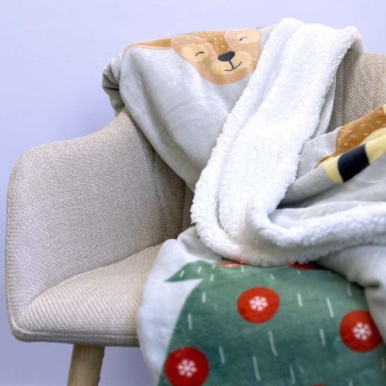 Deka 150 x 200 cm, s beránkem, mikroflanel, 460 GSM