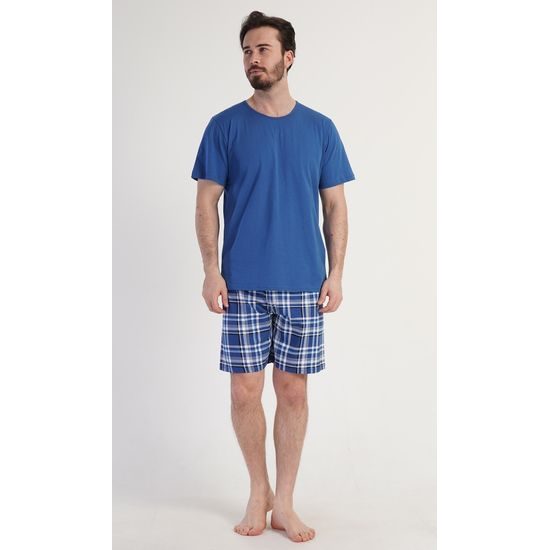 Pánské pyžamo šortky Motocycle - tyrkysová