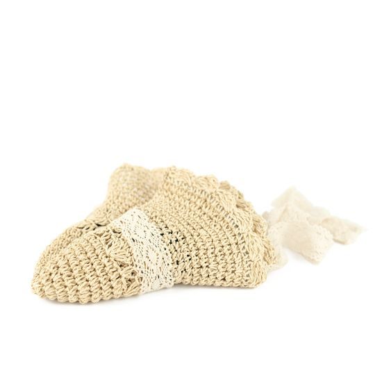 Ažurový klobouk na léto - světle béžový